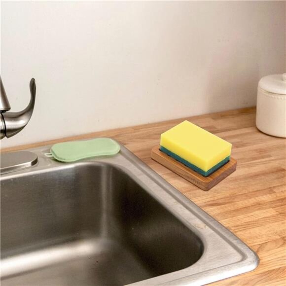 Teak Wood Soap Dish Slotted Shower Sink Bathroom Bathtub Self Draining Holder - Picture 4 of 7